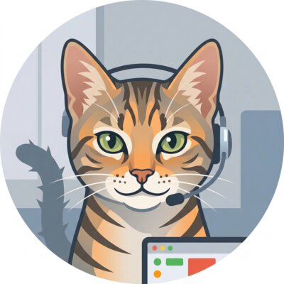 ThornTail avatar — small fluffy kitten with big round eyes, teal collar with ticket charm